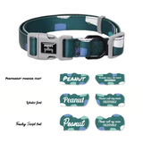 Puppy Gallery Amber Bashtag (Dark Green) - 2x Tags Dog Name Tags by Bashtags