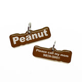 Brown Arial Bold - 2x Tags Dog Name Tags by Bashtags