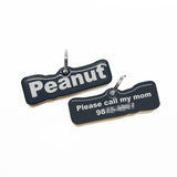 Dark Grey Arial Bold - 2x Tags Dog Name Tags by Bashtags