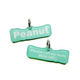 Mint Arial Bold - 2x Tags Dog Name Tags by Bashtags