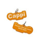 Orange Arial Bold - 2x Tags Dog Name Tags by Bashtags
