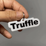 White Arial Bold - 2x Tags Dog Name Tags by Bashtags