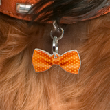 Faded Polka Dots Orange - 2x Tags Dog Name Tags by Bashtags