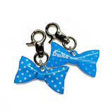 Big Polka Azure - 2x Tags Dog Name Tags by Bashtags
