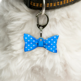 Big Polka Azure - 2x Tags Dog Name Tags by Bashtags