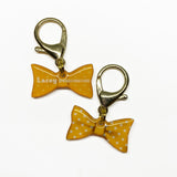 Big Polka Carrot Orange - 2x Tags Dog Name Tags by Bashtags