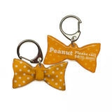 Big Polka Carrot Orange - 2x Tags Dog Name Tags by Bashtags
