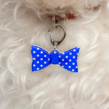 Big Polka Liberty Blue - 2x Tags Dog Name Tags by Bashtags