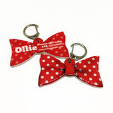 Big Polka Red - 2x Tags Dog Name Tags by Bashtags