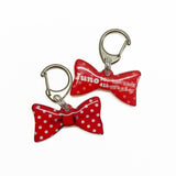 Big Polka Red - 2x Tags Dog Name Tags by Bashtags