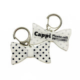 Big Polka White - 2x Tags Dog Name Tags by Bashtags