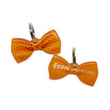 Faded Polka Dots Orange - 2x Tags Dog Name Tags by Bashtags