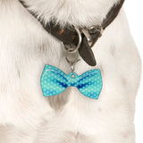 Faded Polka Dots Verdigris Dog Name Tags by Bashtags