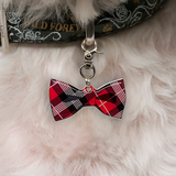 Red Tartan Dog Name Tags by Bashtags