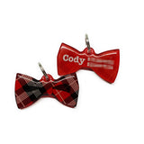 Red Tartan Dog Name Tags by Bashtags