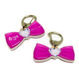 Pink Diamond - 2x Tags Dog Name Tags by Bashtags