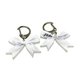 White Ribbon - 2x Tags Dog Name Tags by Bashtags