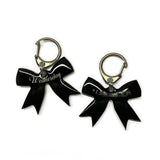 Black Ribbon Dog Name Tags by Bashtags