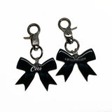 Black Ribbon Dog Name Tags by Bashtags