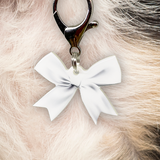 White Ribbon - 2x Tags Dog Name Tags by Bashtags