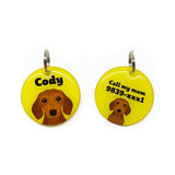 Dachshund - 2x Tags Dog Name Tags by Bashtags