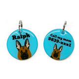 German Shepherd - 2x Tags Dog Name Tags by Bashtags
