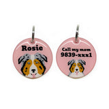 Australian Shepherd - 2x Tags Dog Name Tags by Bashtags