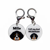 Bernese Mountain Dog - 2x Tags Dog Name Tags by Bashtags