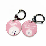 Bichon Frise - 2x Tags Dog Name Tags by Bashtags