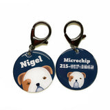 Bulldog - 2x Tags Dog Name Tags by Bashtags