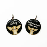 Chihuahua (Tan) - 2x Tags Dog Name Tags by Bashtags
