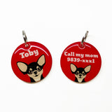 Chihuahua (Black) - 2x Tags Dog Name Tags by Bashtags