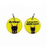 Dobermann - 2x Tags Dog Name Tags by Bashtags