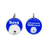 Old English Sheepdog - 2x Tags Dog Name Tags by Bashtags