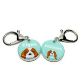 King Charles Spaniel - 2x Tags Dog Name Tags by Bashtags