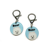 Pomeranian (white) - 2x Tags Dog Name Tags by Bashtags