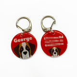 Saint Bernard - 2x Tags Dog Name Tags by Bashtags