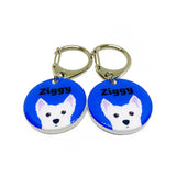 Westie - 2x Tags Dog Name Tags by Bashtags