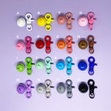 Metal colored trigger clip and bell sets Dog Name Tags by Bashtags