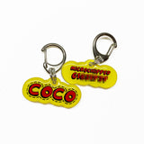 Yellow + Red Superhero Comics - 2x Tags Dog Name Tags by Bashtags