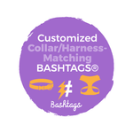 Custom Pet ID Tag Matching with Collar or Harness Dog Name Tags by Bashtags