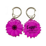 Thulian Pink Daisy - 2x Tags Dog Name Tags by Bashtags