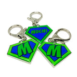 Green Superhero Emblem - 2x Tags Dog Name Tags by Bashtags