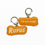 Orange Goofy Font Dog Name Tags by Bashtags