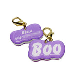 Pastel Violet Goofy Font - 2x Tags Dog Name Tags by Bashtags