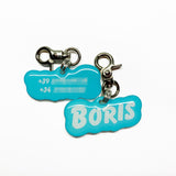 Sea Blue Goofy Font - 2x Tags Dog Name Tags by Bashtags