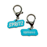 Sea Blue Goofy Font - 2x Tags Dog Name Tags by Bashtags