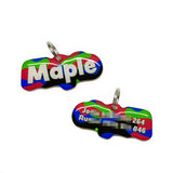 Camo Lapis Salsa Rock-Sugar Font - 2x Tags Dog Name Tags by Bashtags