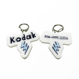 White + Baby Blue Lightning Bolt - 2x Tags Dog Name Tags by Bashtags