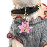 Pink Lily Dog Name Tags by Bashtags